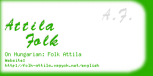 attila folk business card